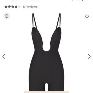 Skims Deep Plunge Mid Thigh Shapewear